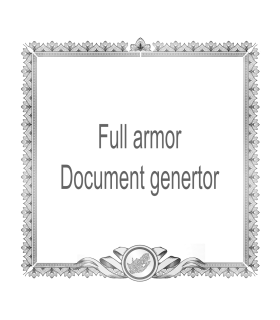 Full armour Document generator