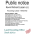 Public notice Kevin Richard Lazaro (c) Recording number 749430782