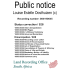 Public notice Louise Estelle Oosthuizen (c) Recording number 084190645
