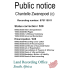 Public notice Chantelle Zwanepoel (c) Recording number 878115011