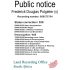 Public notice Frederick Douglas Potgieter (c) Recording number 959573734