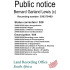 Public notice Bernard Garland Lewis (c) Recording number 530375469