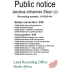 Public notice Jacobus Johannes Steyn Recording number 191209141