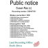 Public notice Susan Ras Recording number 596467951