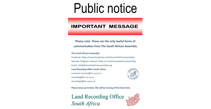 Public Notice important message 