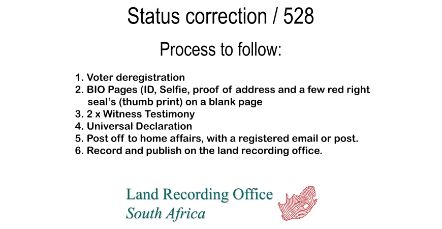 Status correction 528 Process to follow